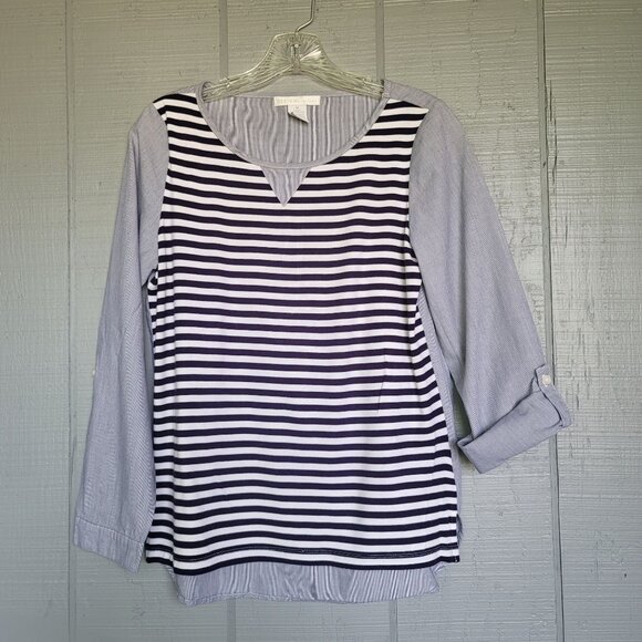 Design History Striped Long Sleeve Top. Size M - Picture 2 of 6